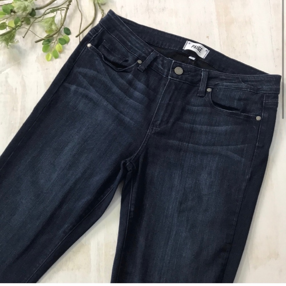 PAIGE Dark Blue Verdugo Crop Jeans Size 32